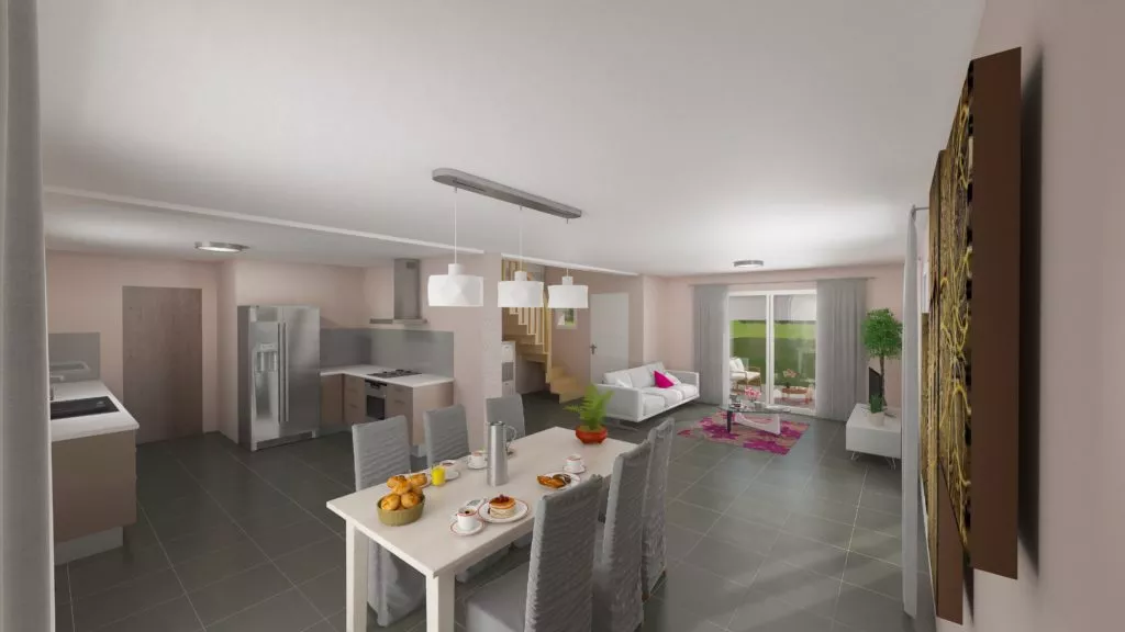 Vue intérieure Maison Acacia 122, 122 m², 4 chambres | Bâtir Ensemble